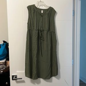 Old Navy Olive Green Maternity Dress